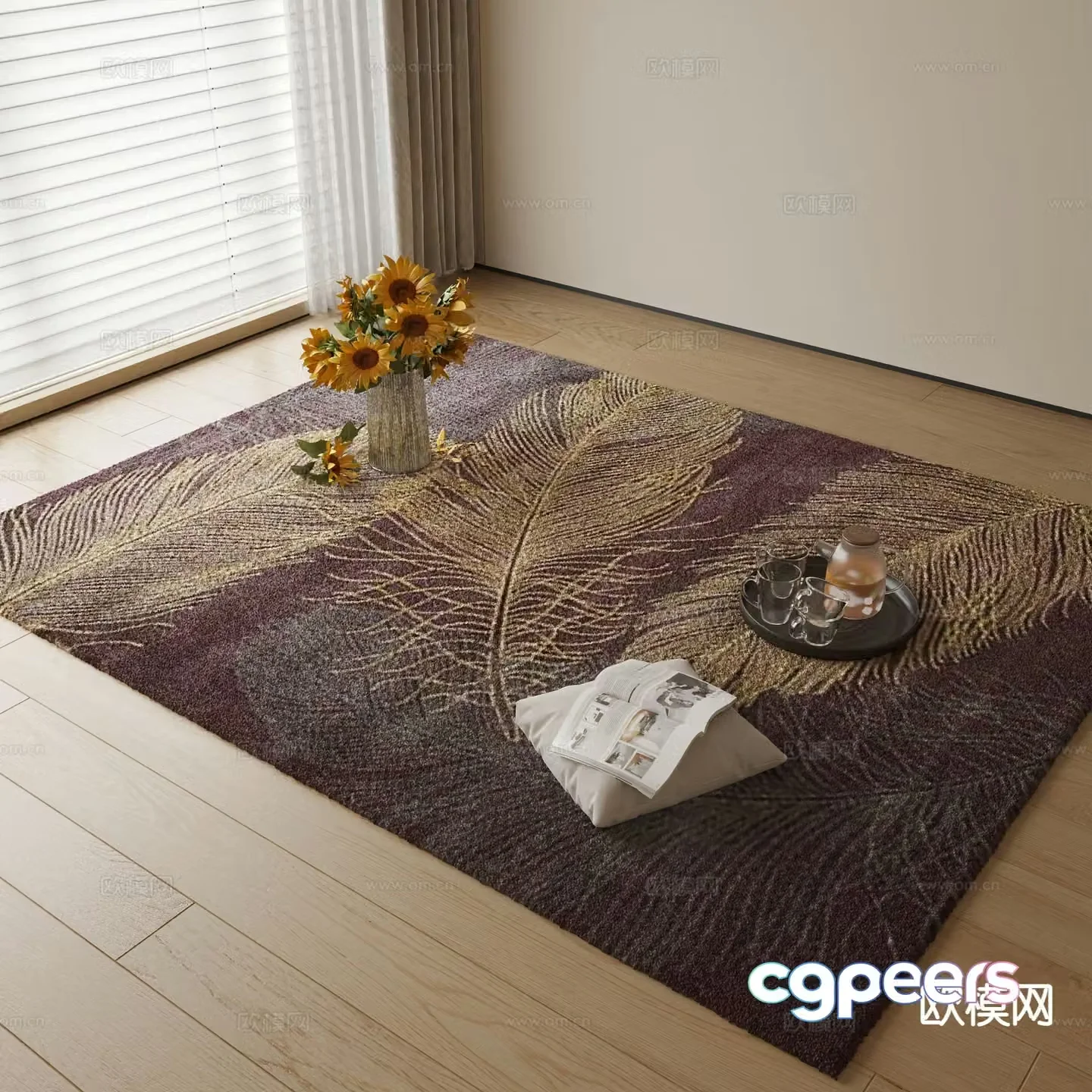 Modern abstract carpet 3d model