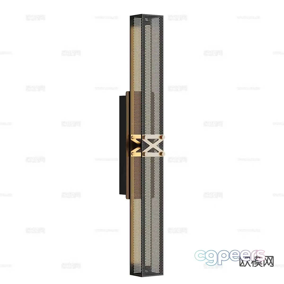 Light luxury wall lamp linear wall lamp 3d model