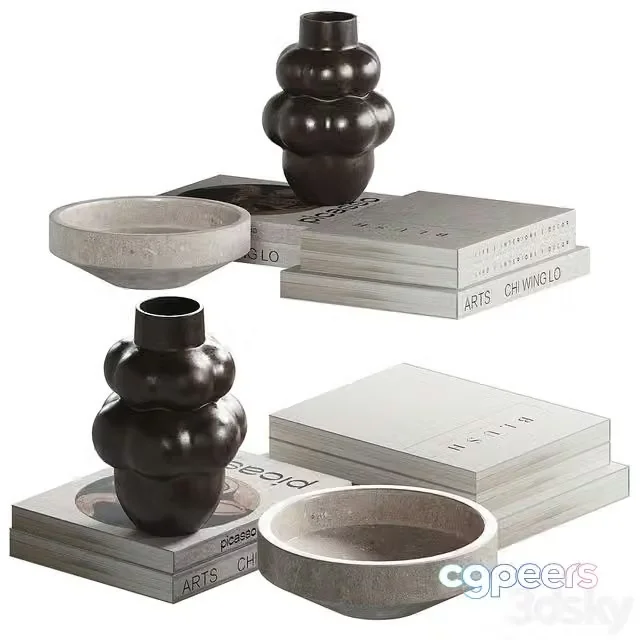 3ds Max Free – Decorative coffee table set 15