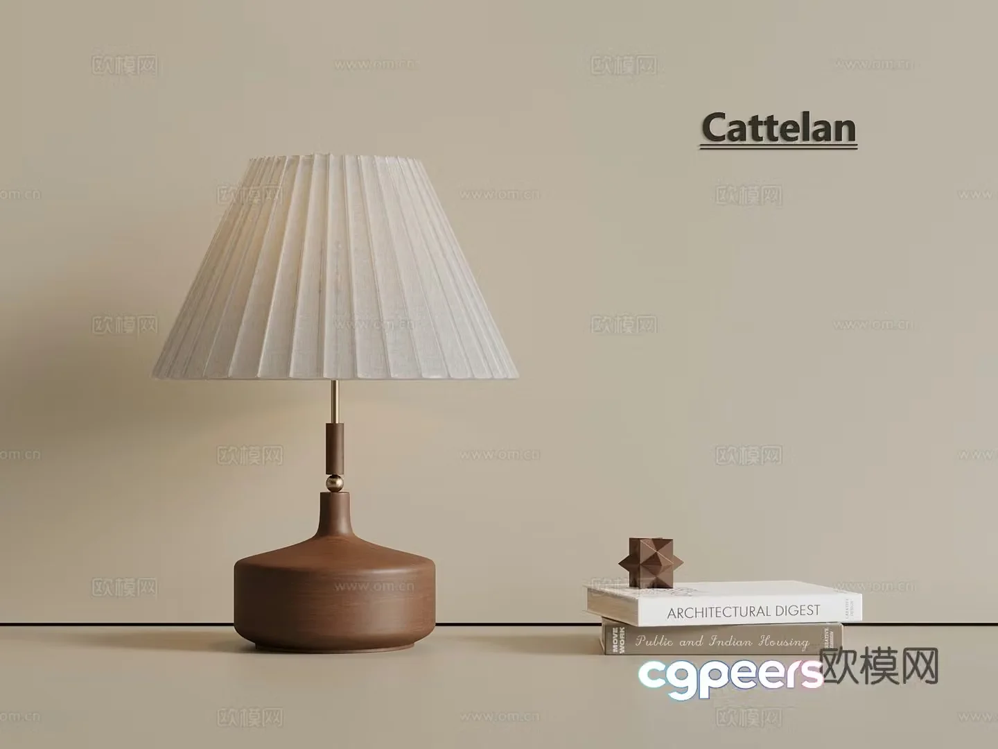 Middle Chinese style desk lamp desk lamp bedside desk lamp 3D model