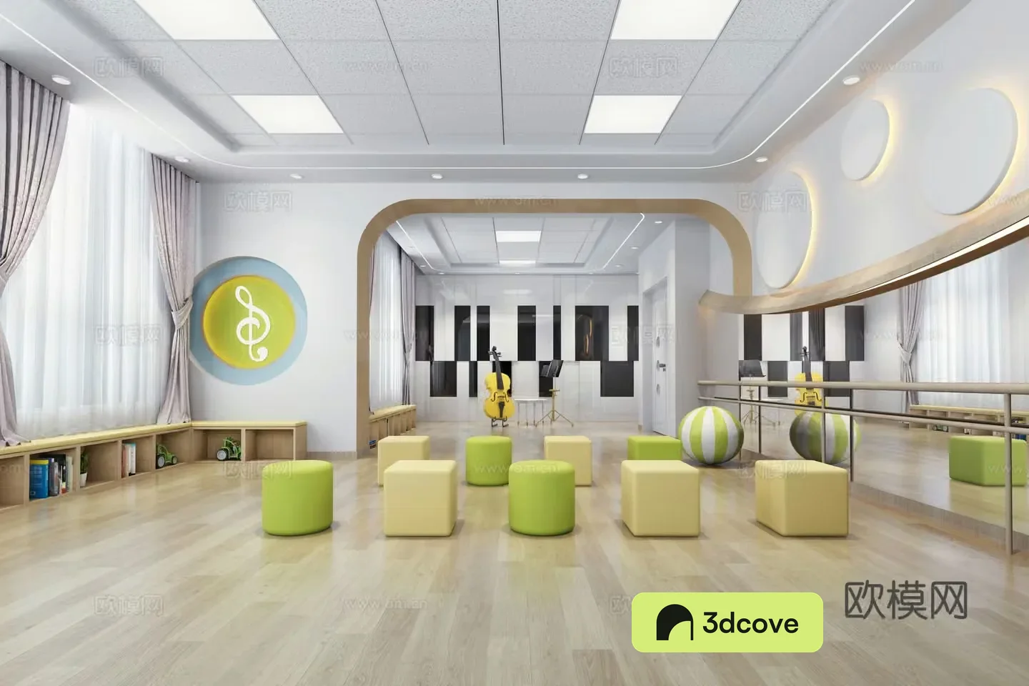 Kindergarten music classroom dance music classroom