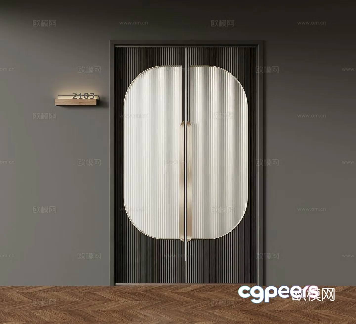 Double door 3D model