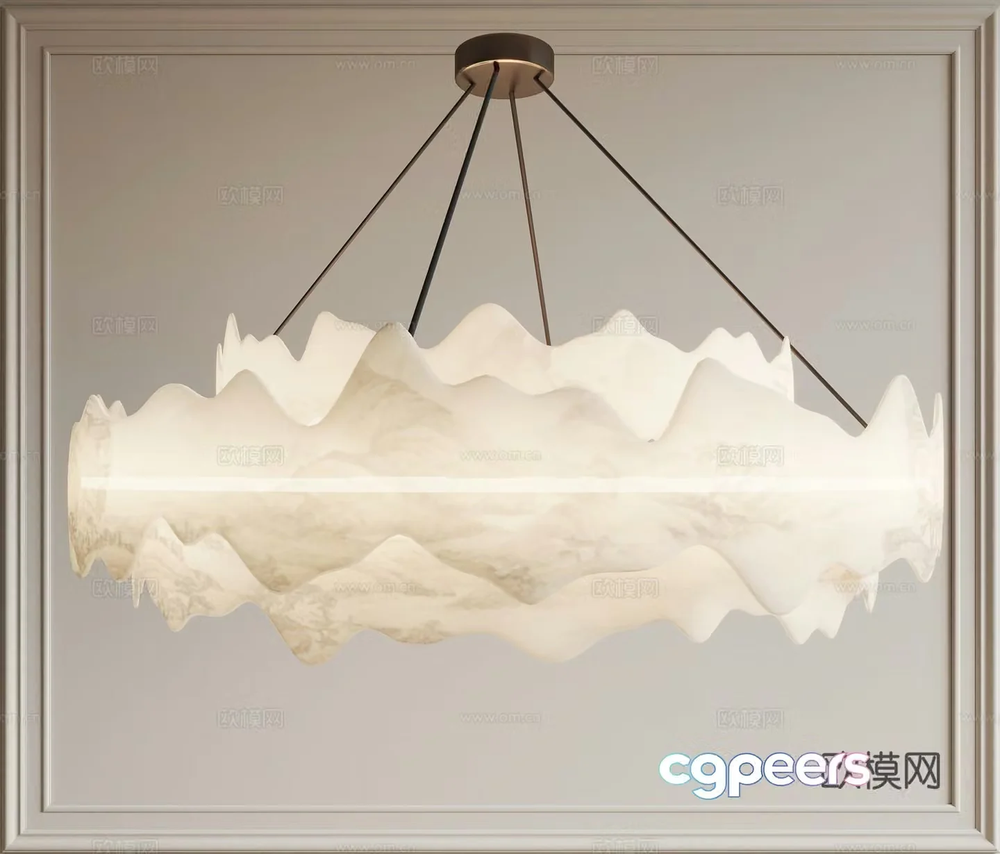 New Chinese chandelier 3D model