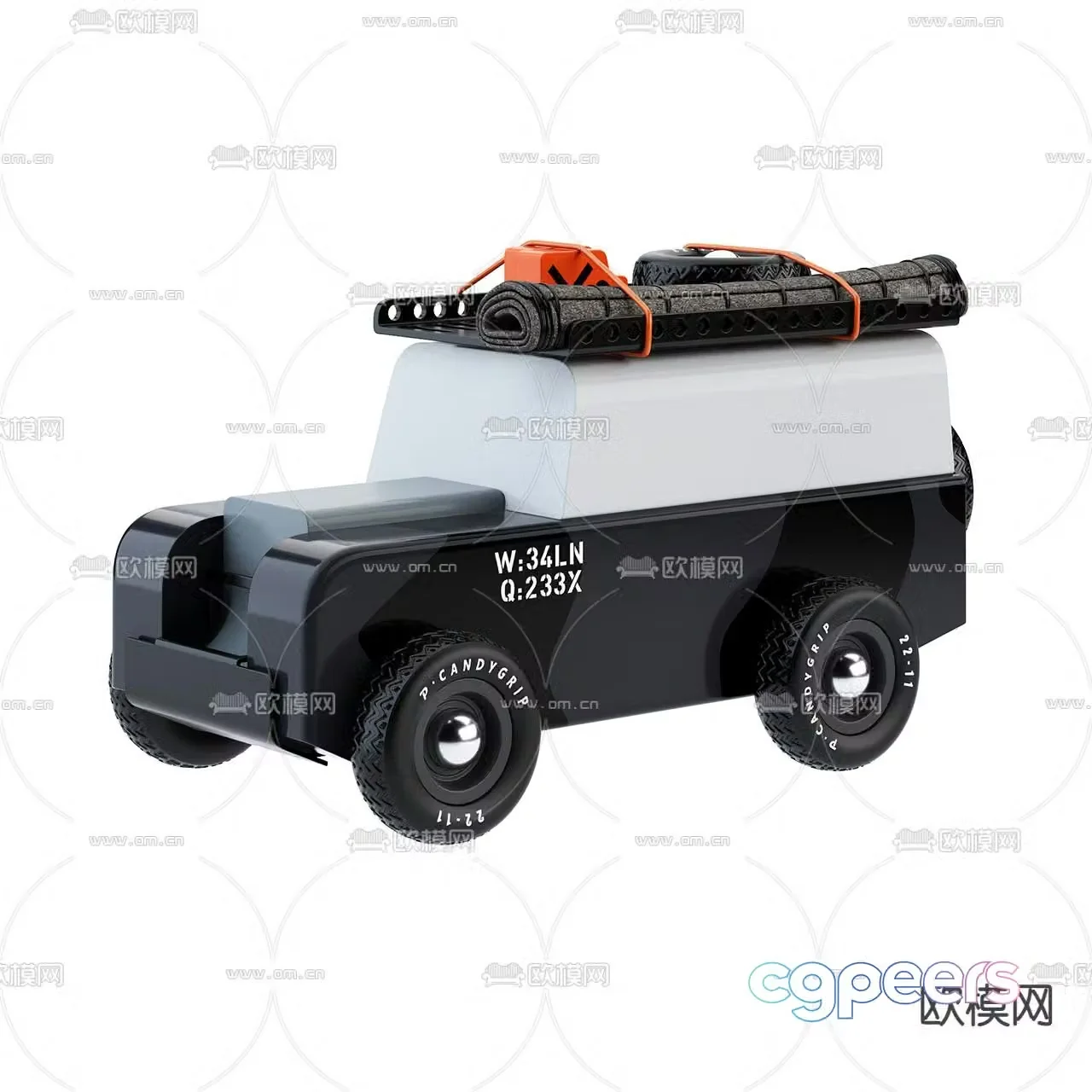 Modern children’s toy car 3d model