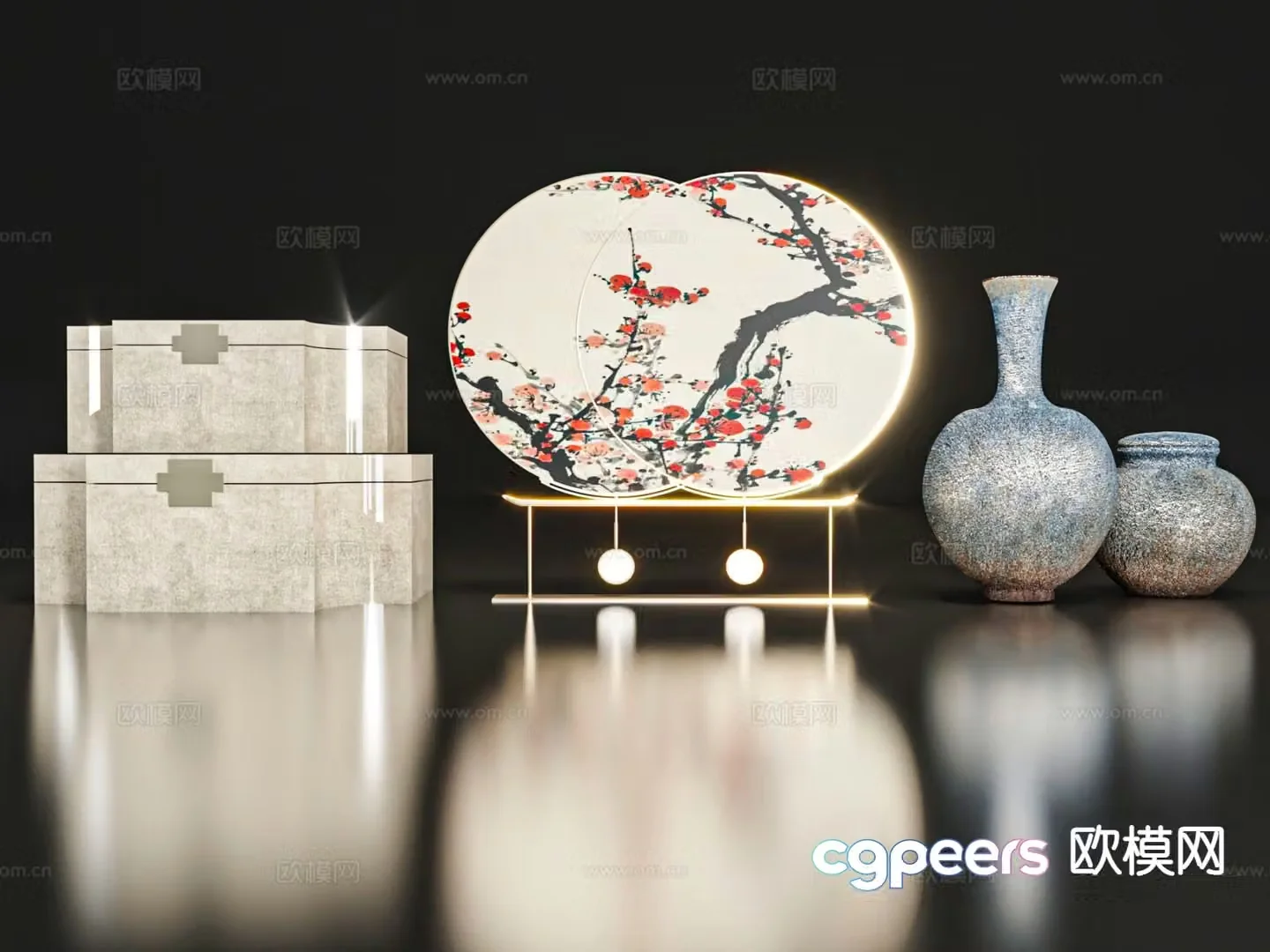 New Chinese style ornaments and crafts 3D model