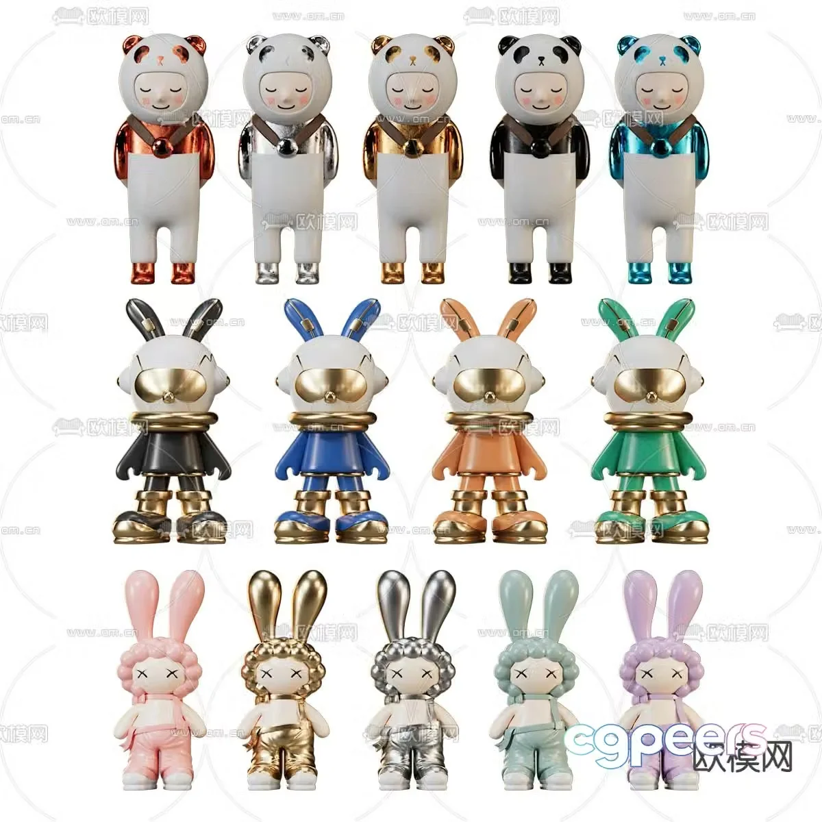 Doll sculpture ornaments Doll toys 3D model