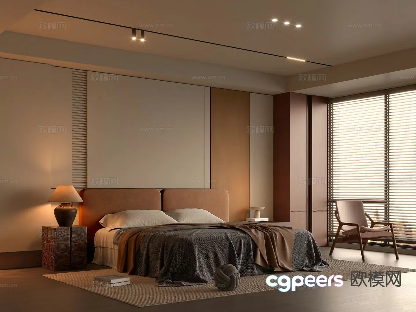 Medieval style bedroom master bedroom 3d model