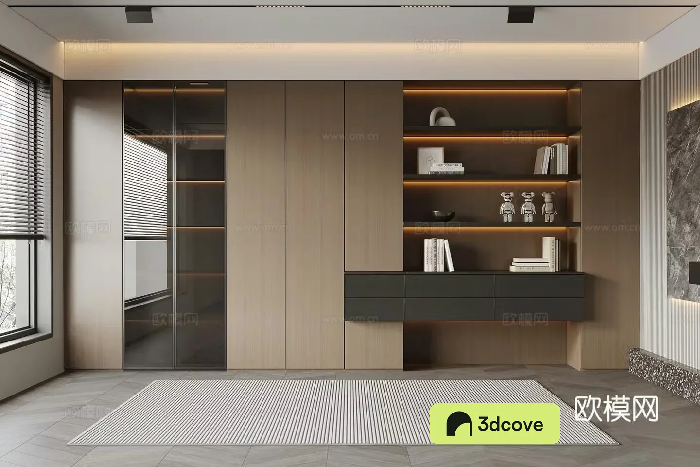 Modern Italian bookcase