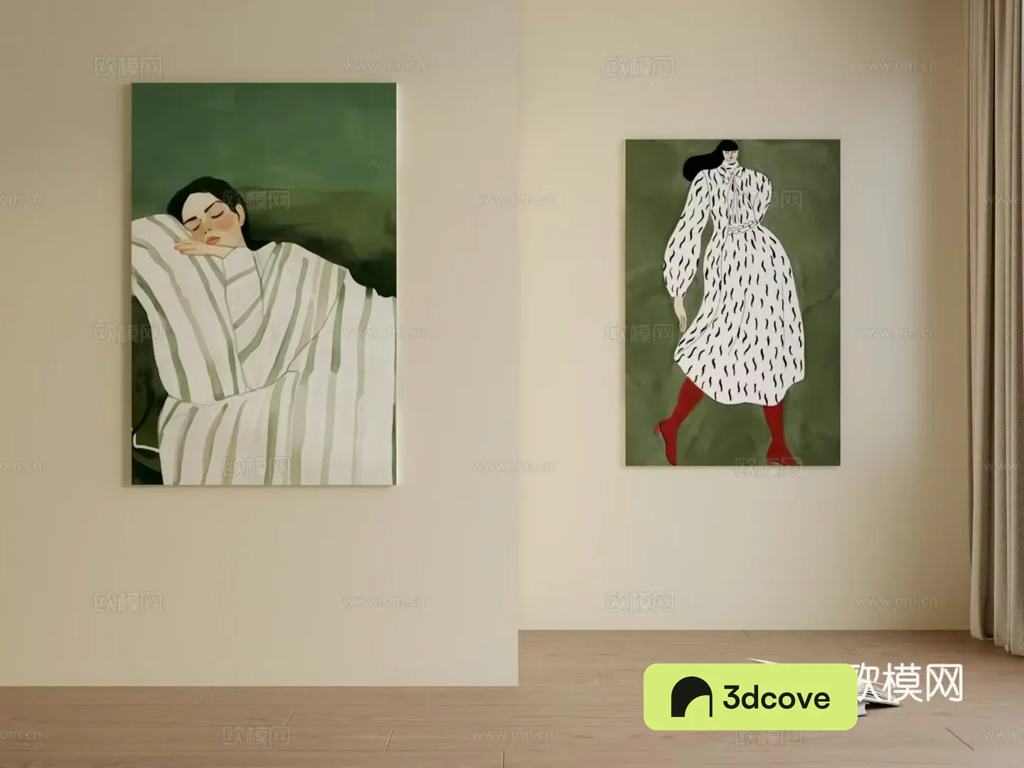 Nordic figure hanging painting