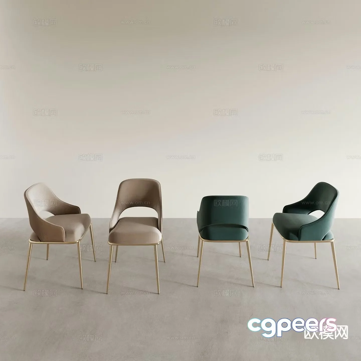 Dining chair tea chair leisure chair 3d model