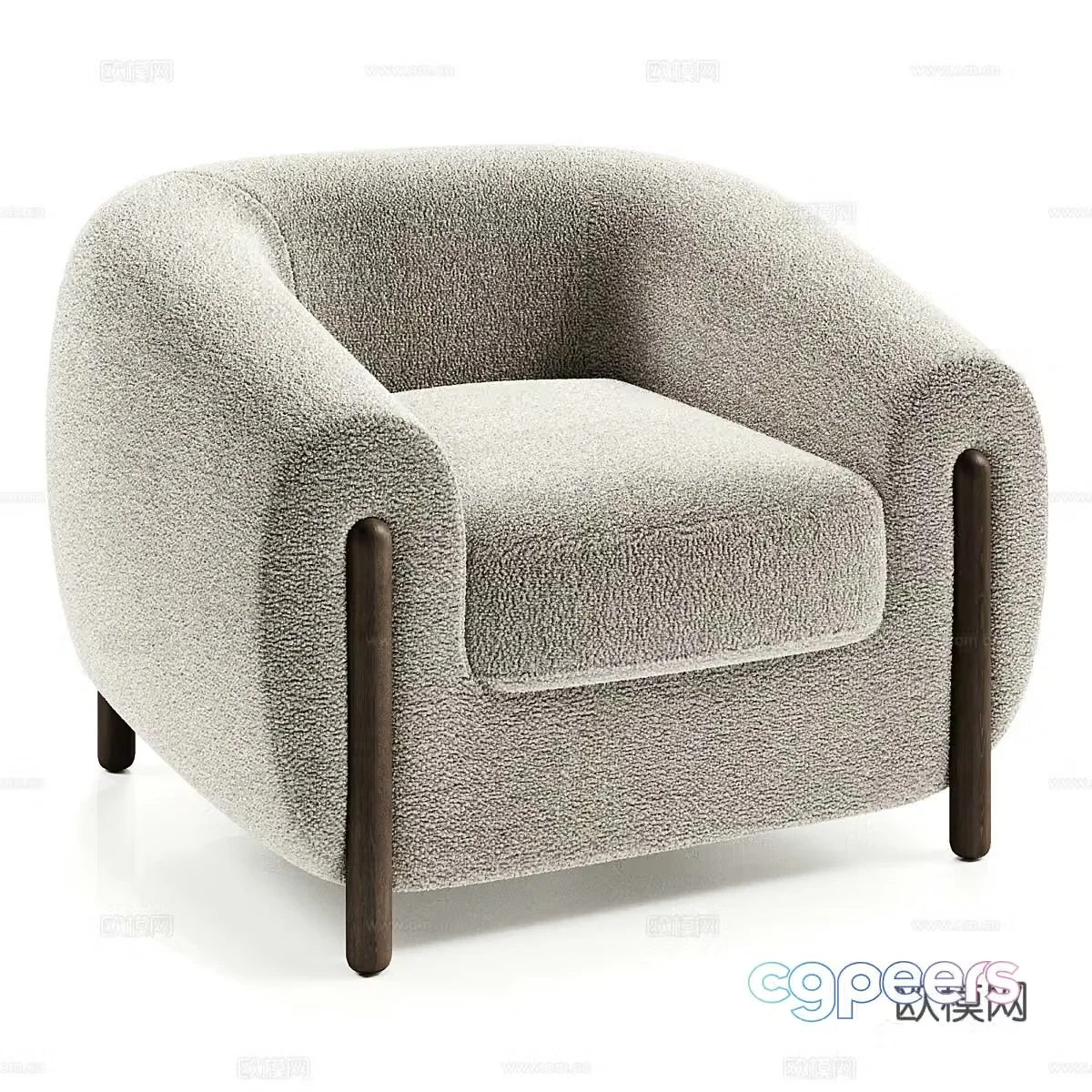 Modern simple single sofa sofa chair 3d model