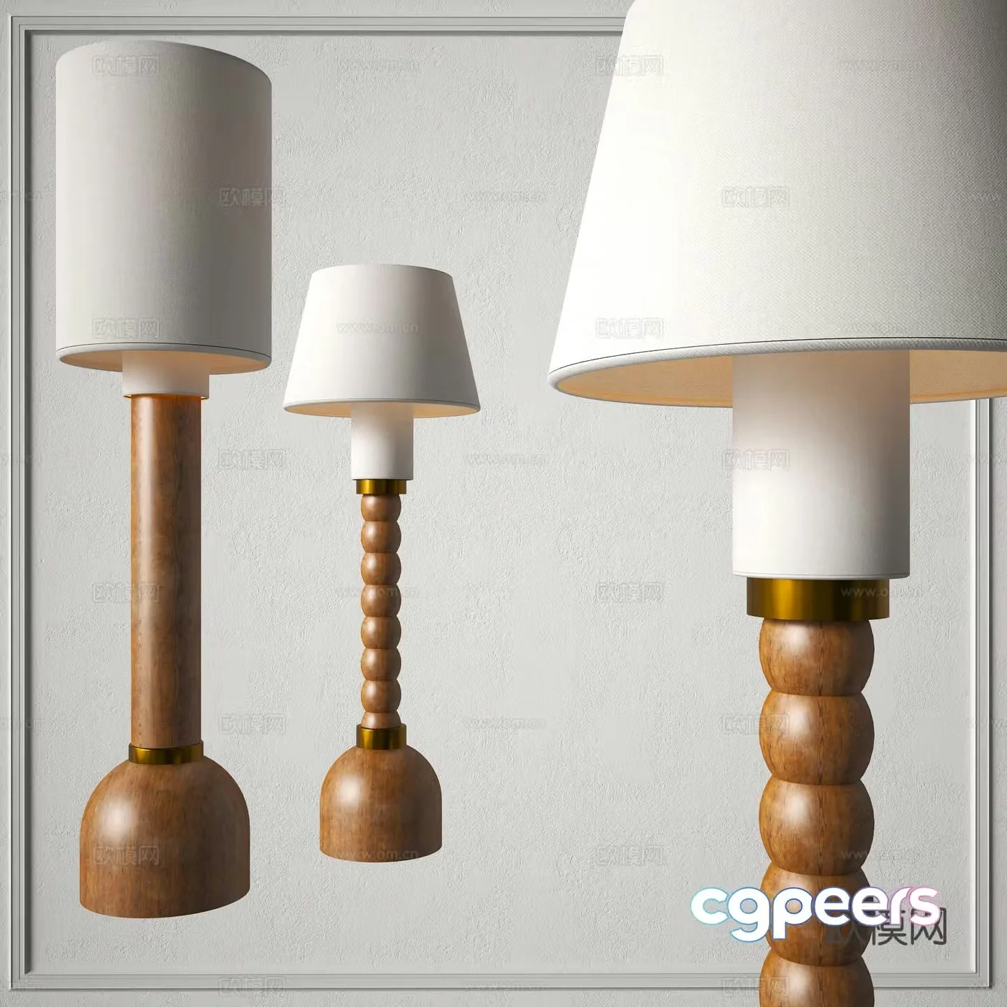 Medieval style desk lamp retro desk lamp 3d model