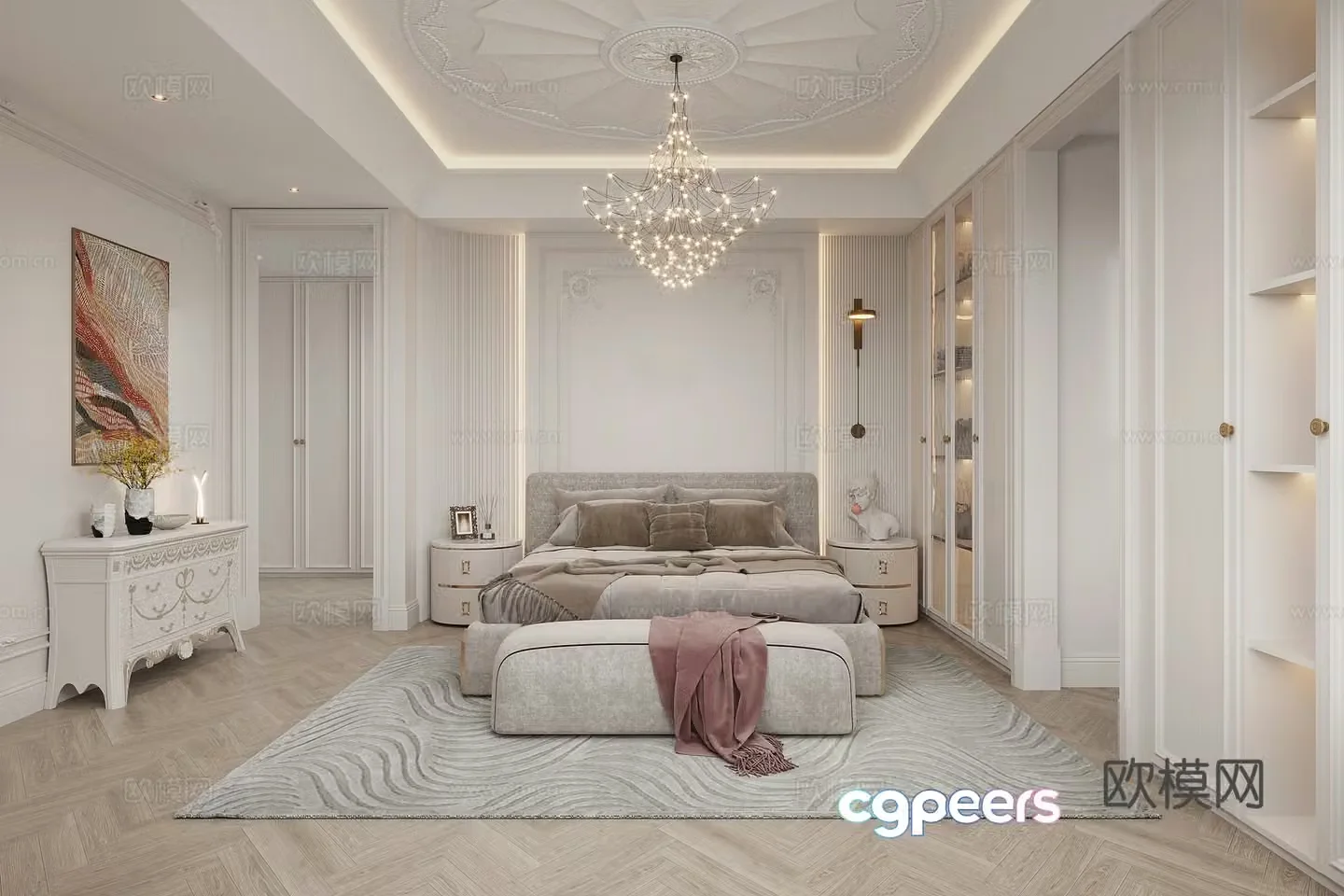 French bedroom 3d model