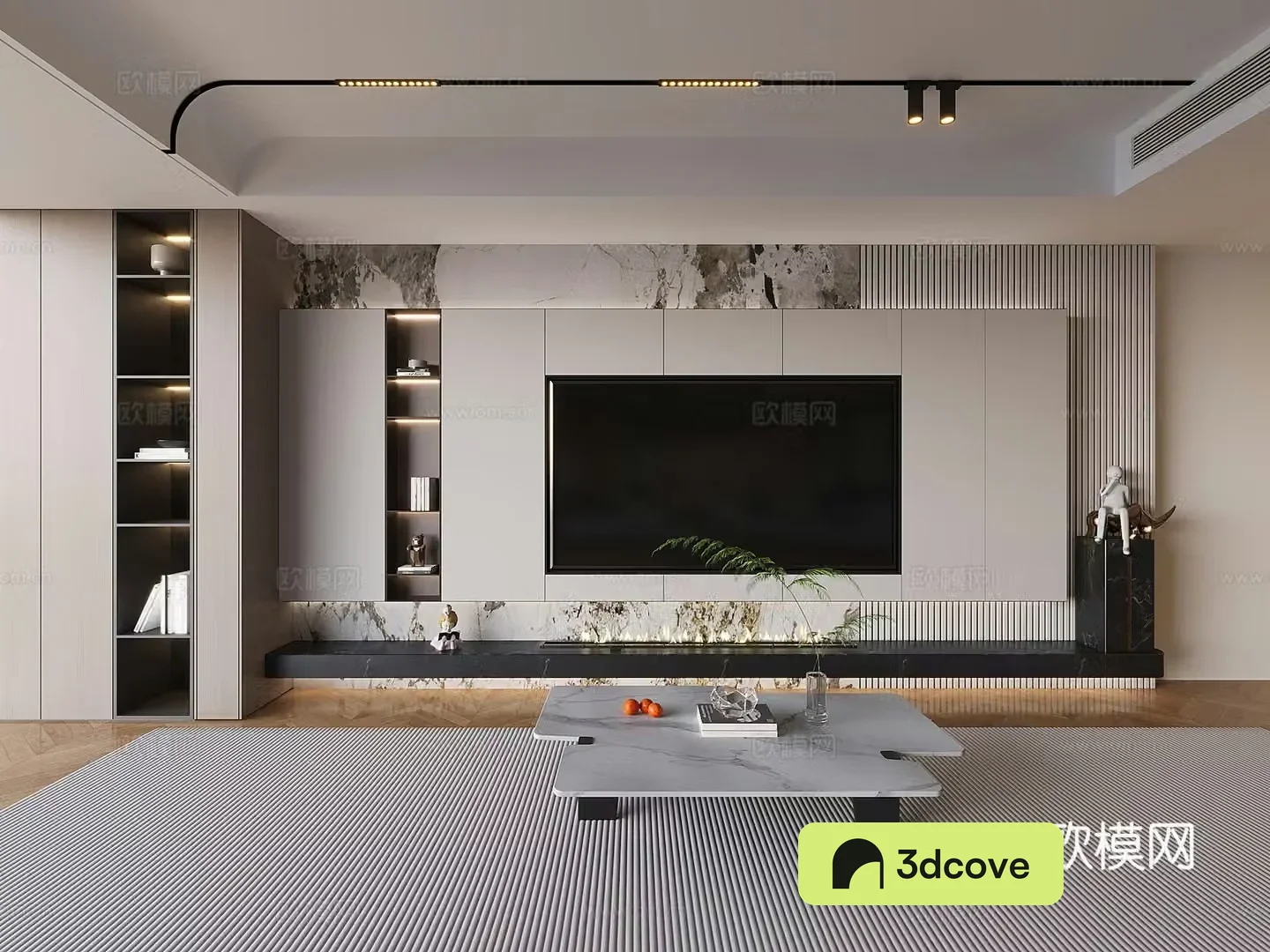 Modern background wall TV background