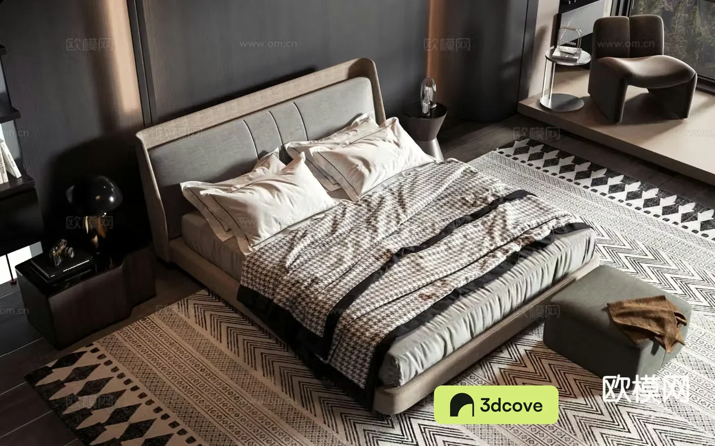 Modern double bed