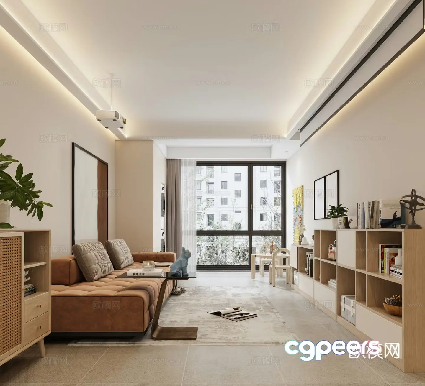 Now living and dining room 3D model