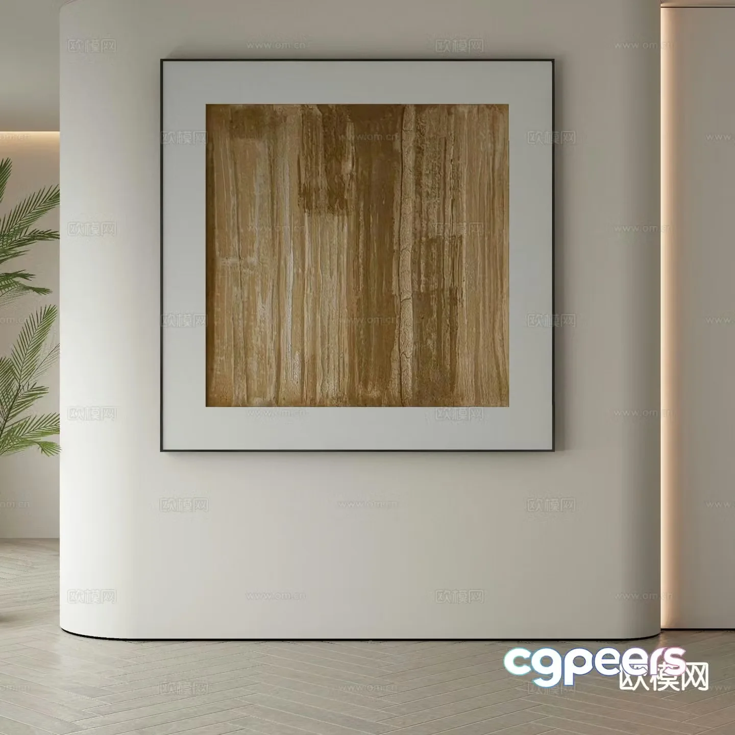 Modern decorative painting abstract painting 3d model