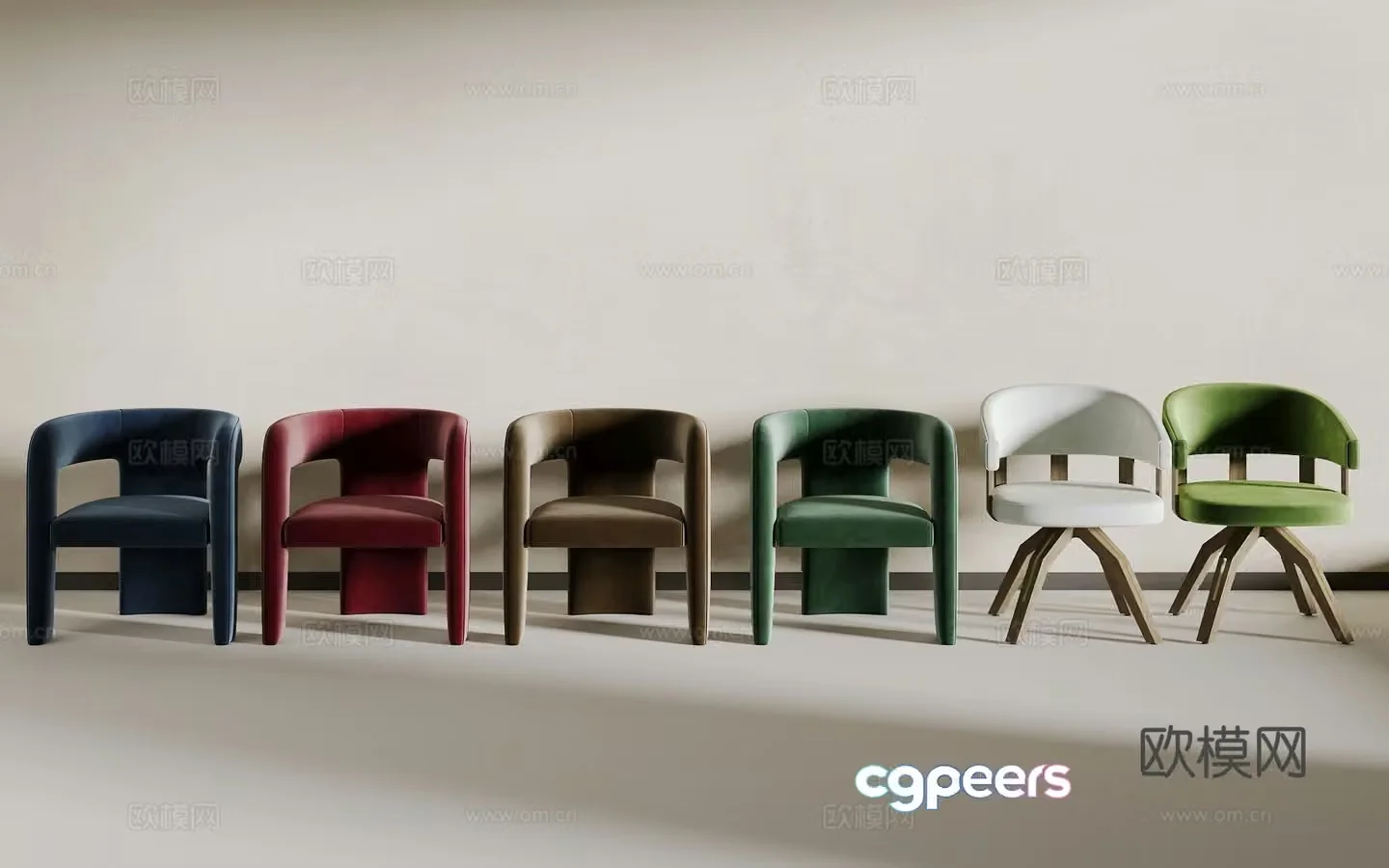 Modern single chair 3d model