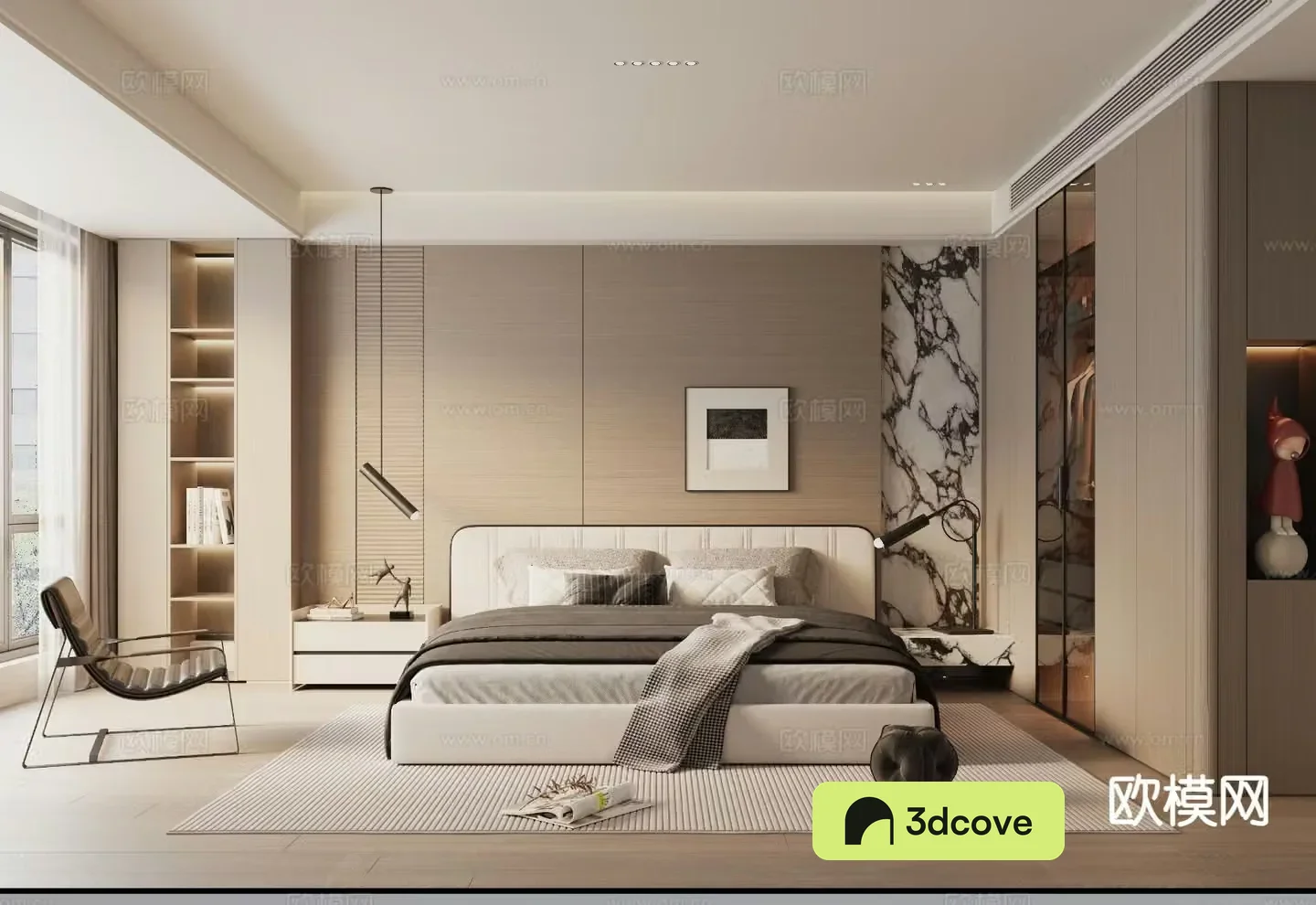 Italian master bedroom