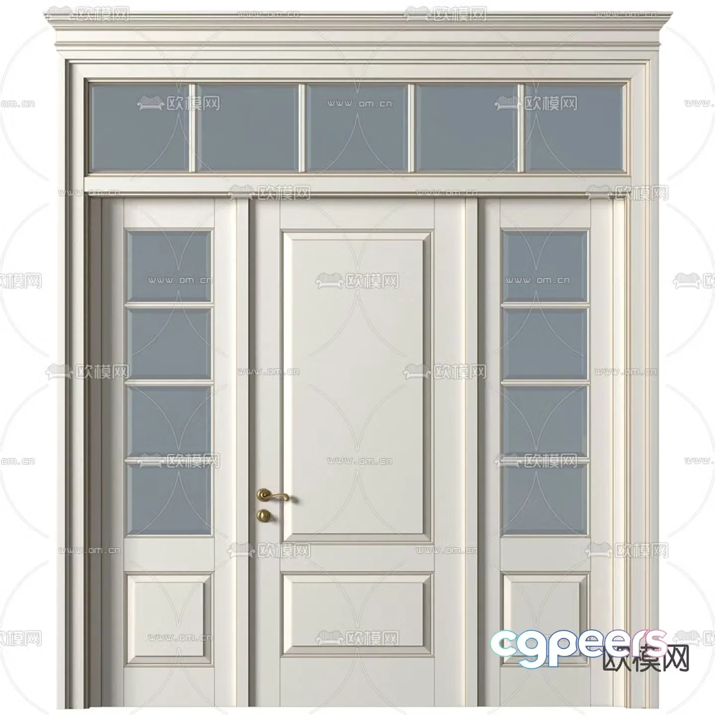 French door Single door Swing door 3D model