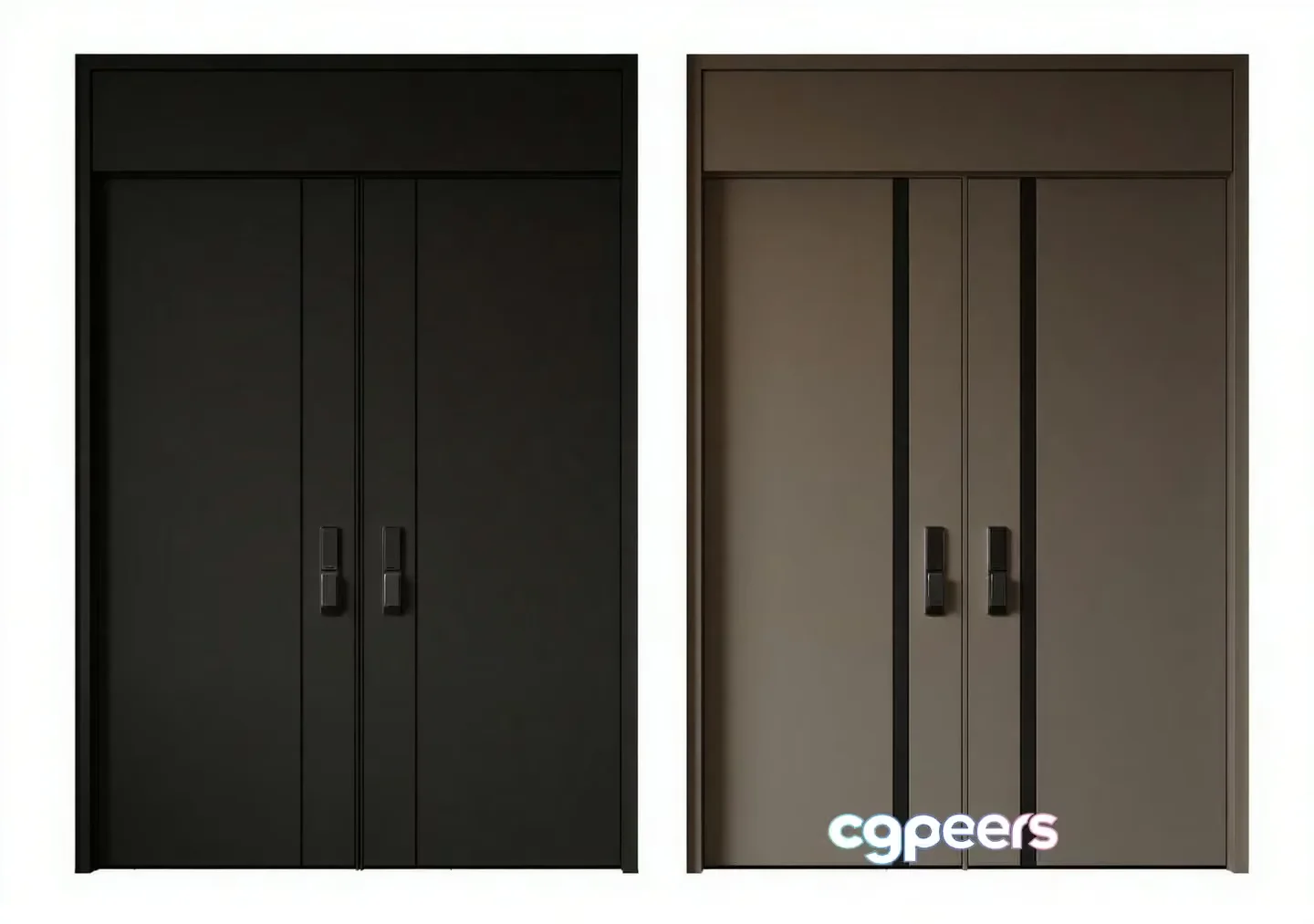 Black Sliding Doors 3D Model – 20341 – CORONA Render