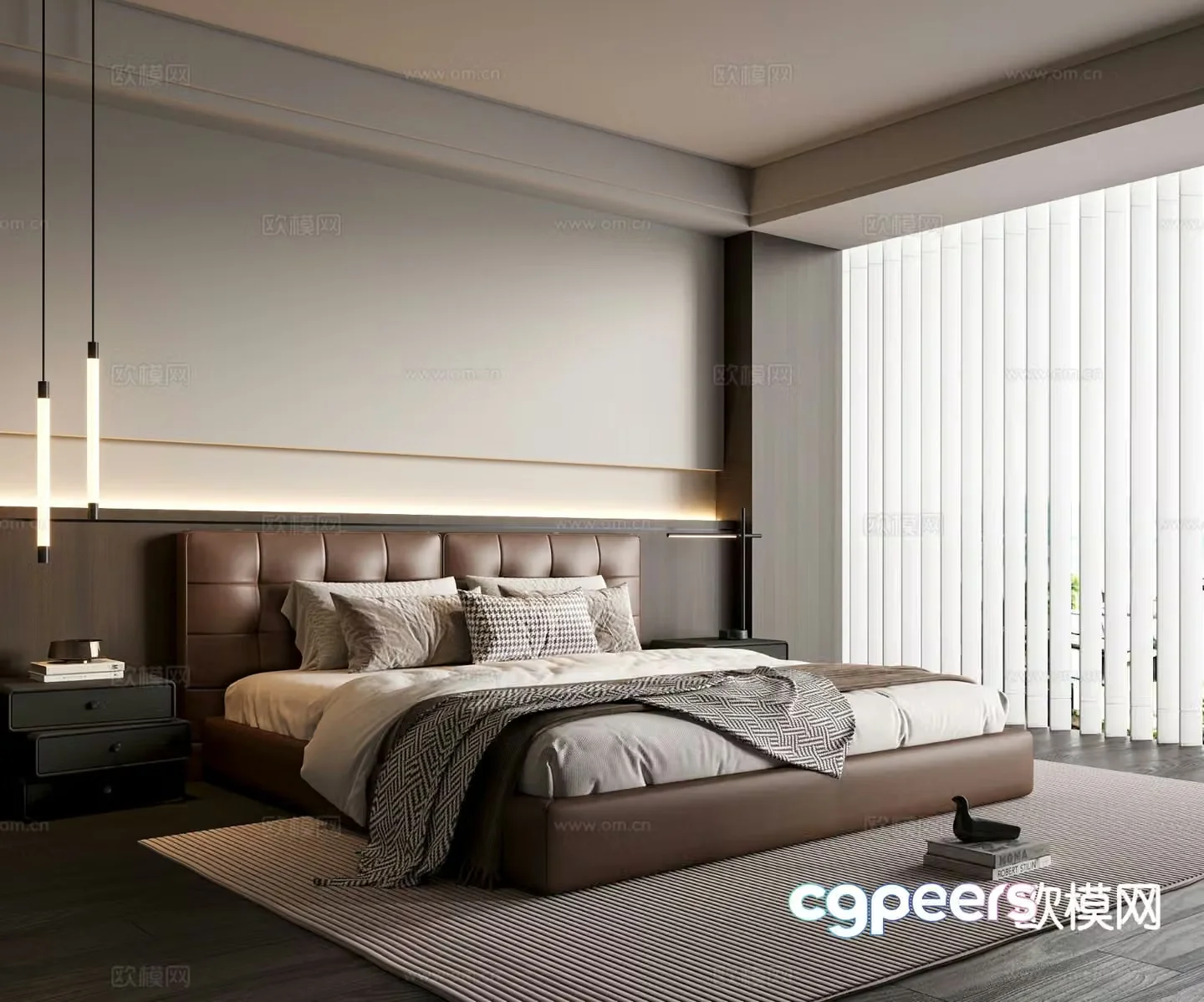 Italian style bedroom master bedroom 3d model