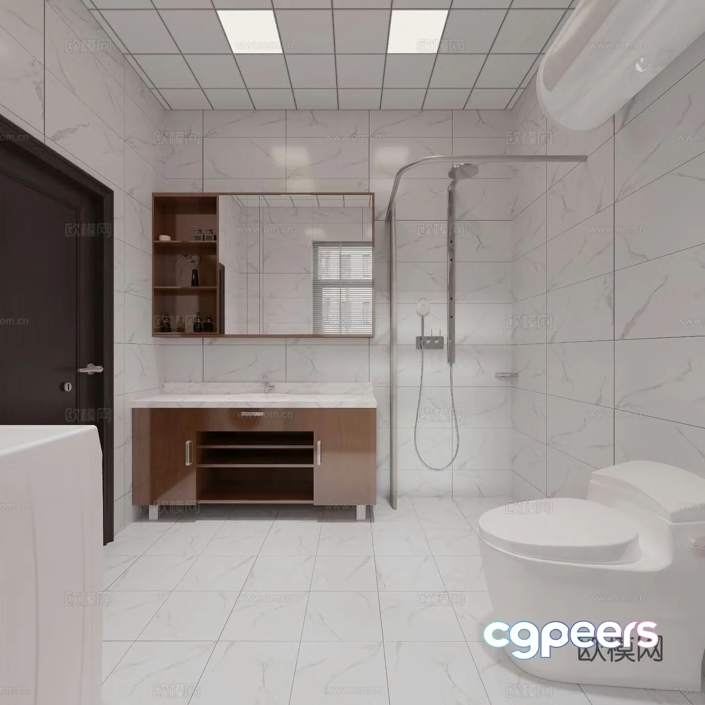 Modern bathroom bathroom 3d model