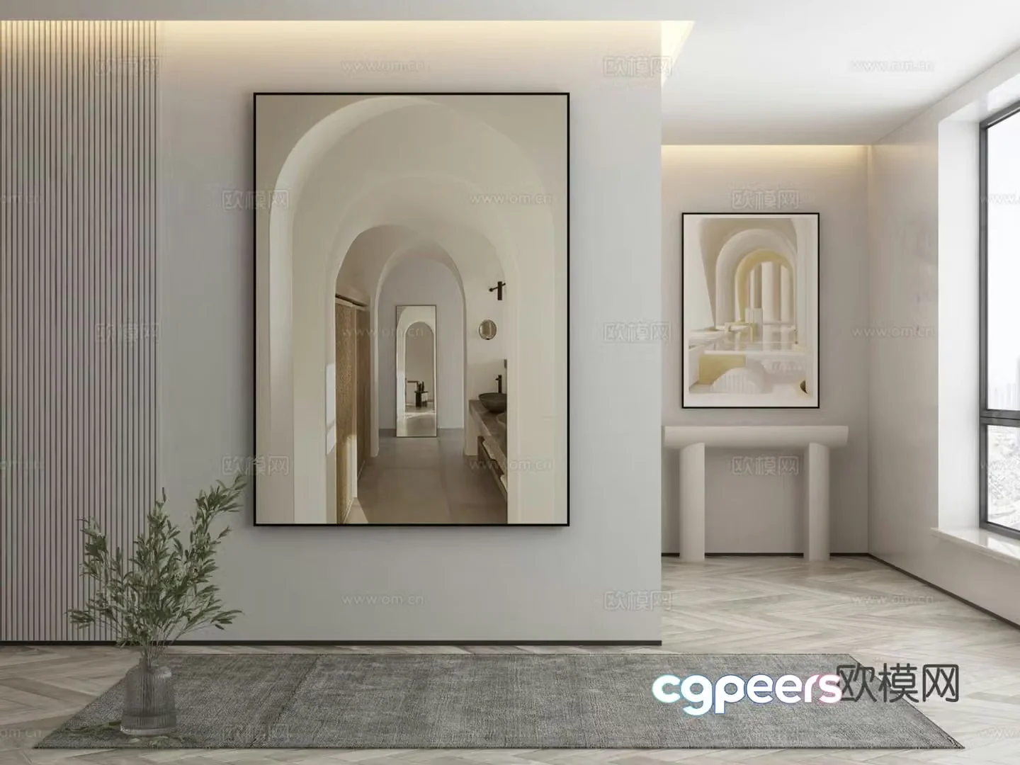 Modern architectural painting decorative painting 3d model