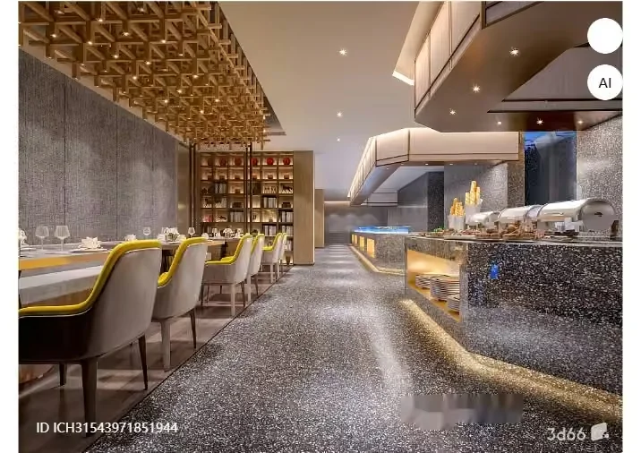 Modern Restaurant 3D Model – 3675 – VRAY Render