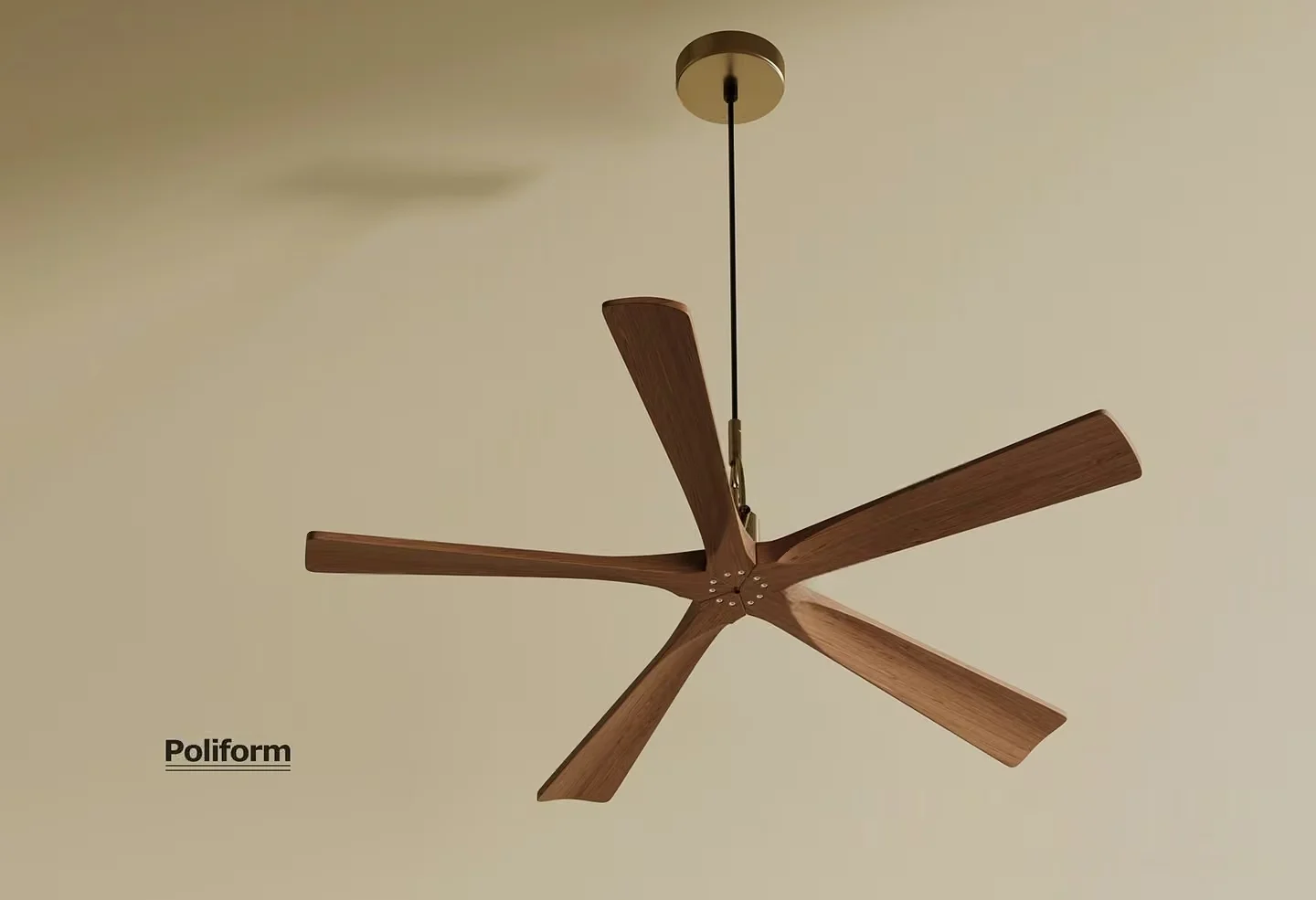 A Wooden Ceiling Fan 3D Model – 3688 – VRAY Render