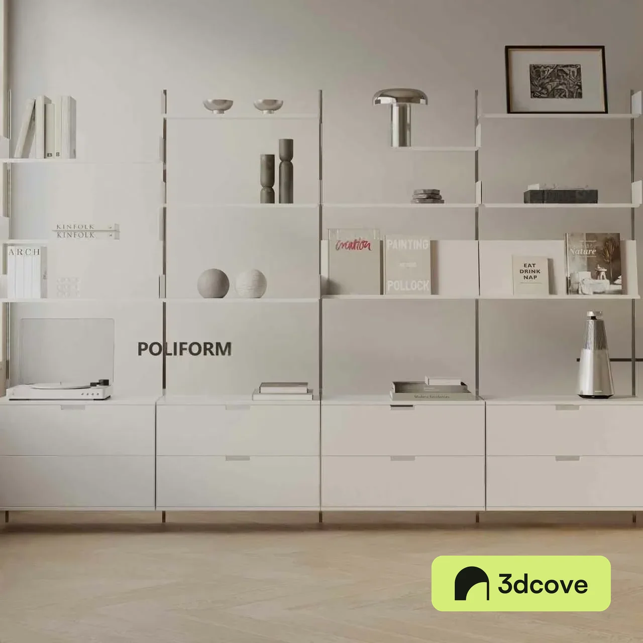 White Shelving Unit