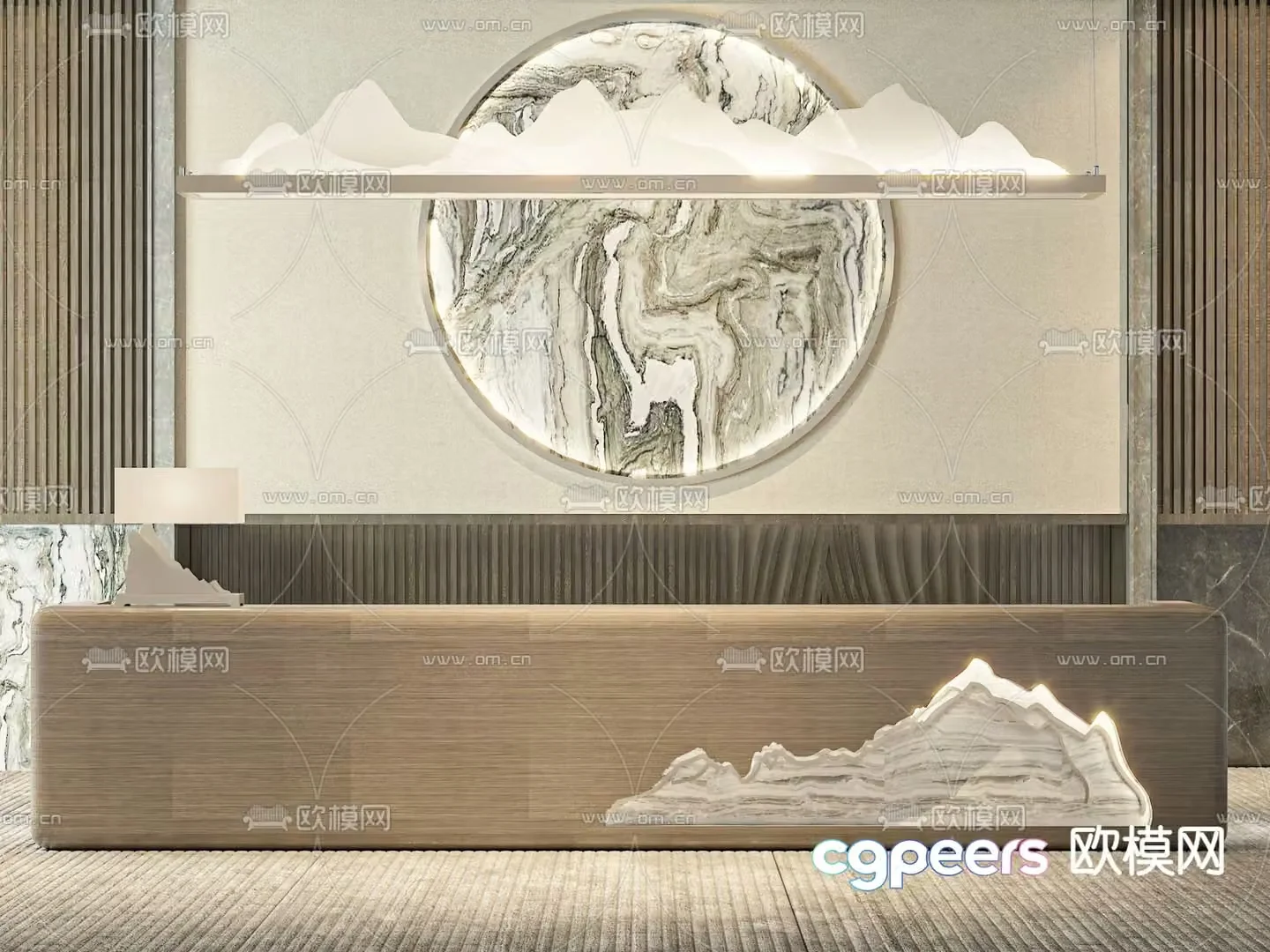 Reception desk 3d model