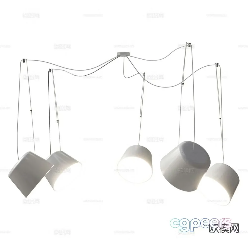 Ole multi-head chandelier living room chandelier 3d model