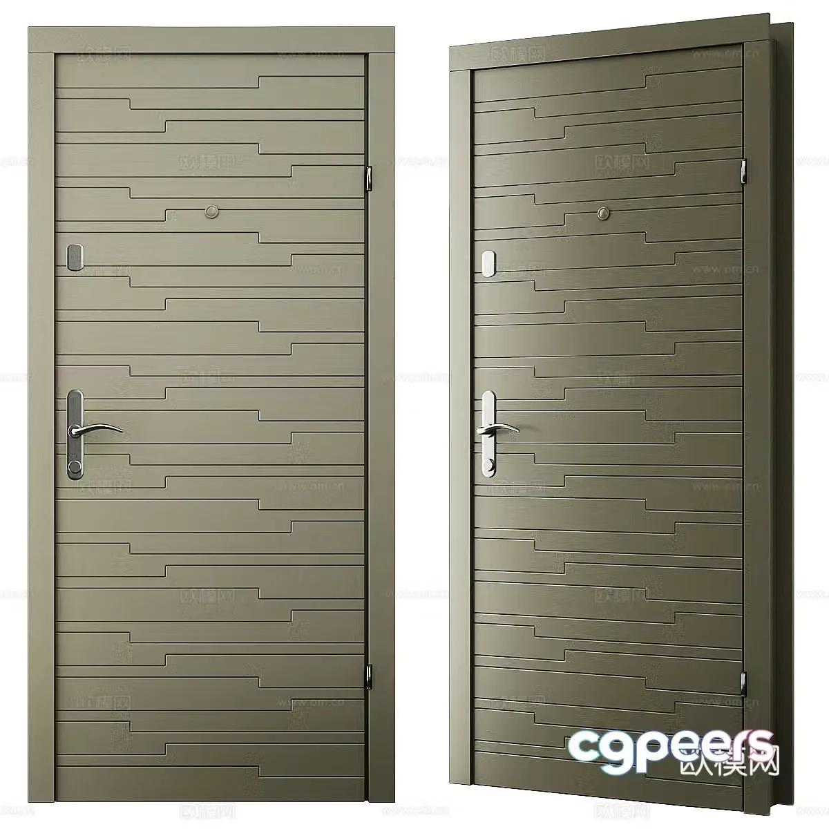 Modern Italian entrance door security door 3D model