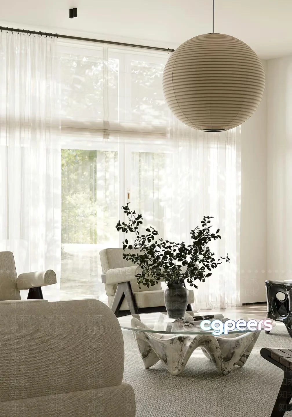 Modern Living Room 3D Model – 20658 – VRAY Render