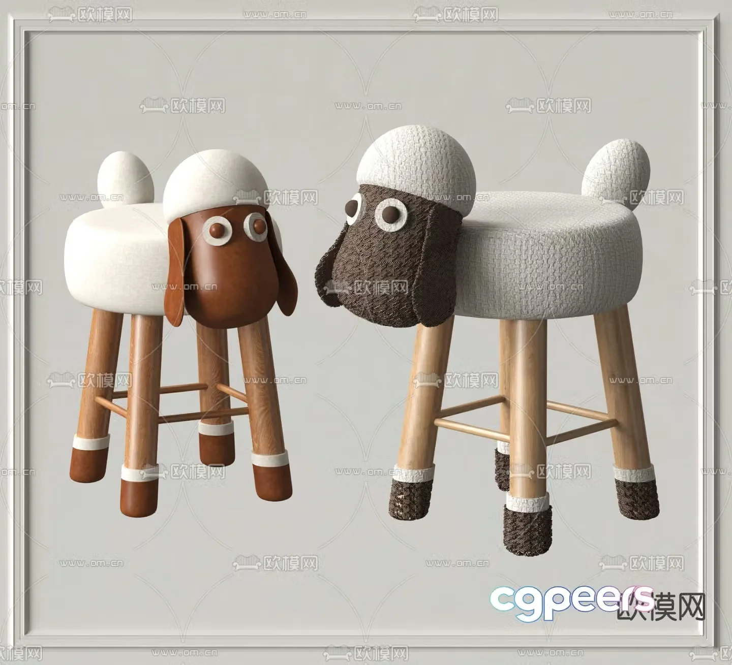 Children’s stool cartoon stool 3d model