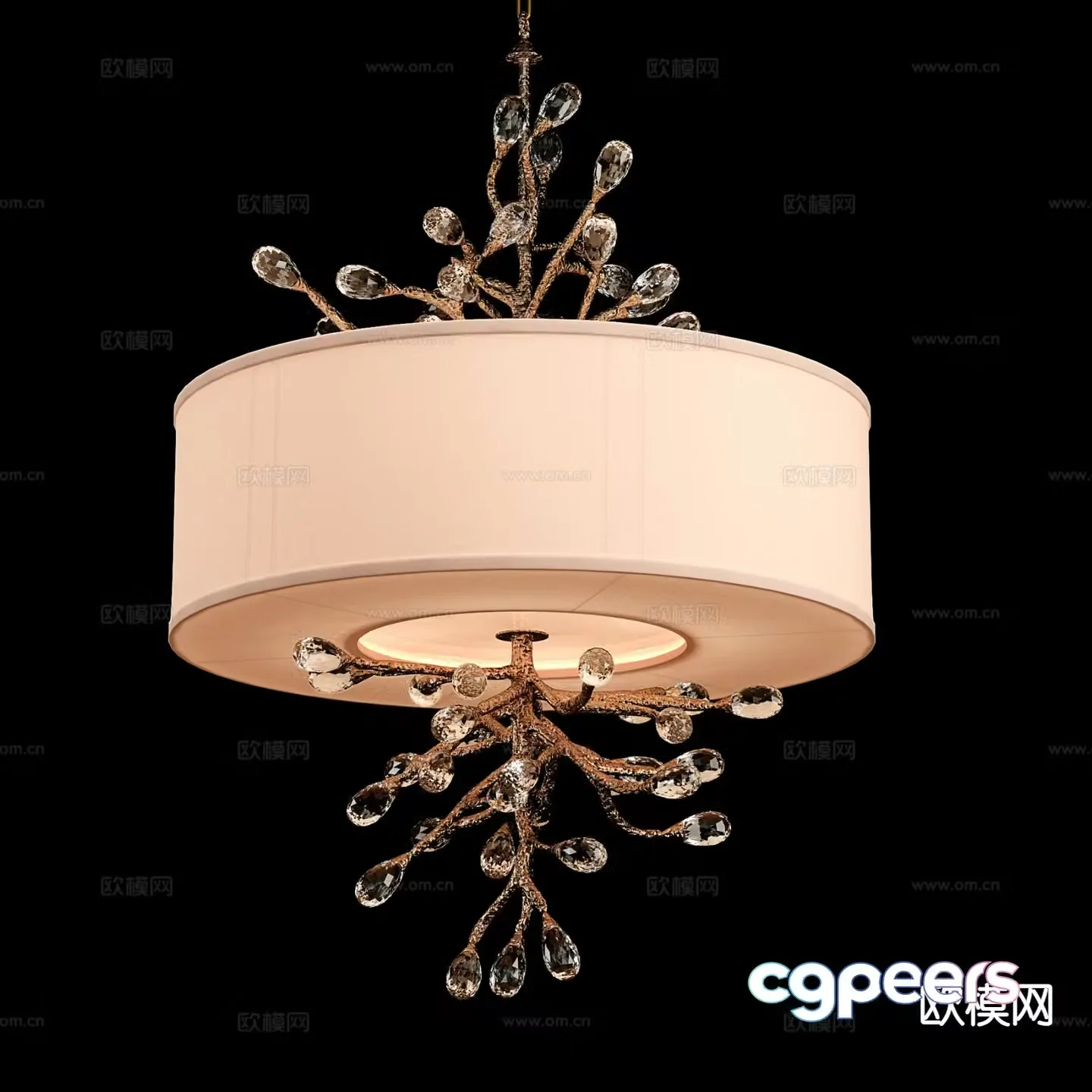 Modern crystal chandelier indoor chandelier 3d model