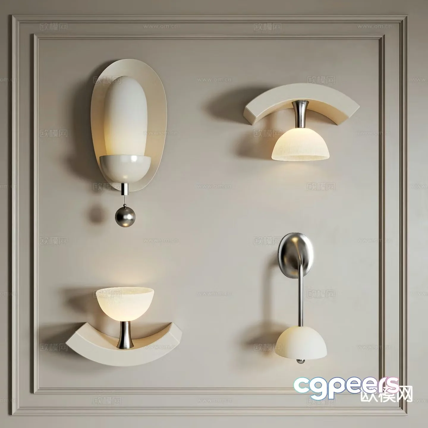 French wall light 3d model
