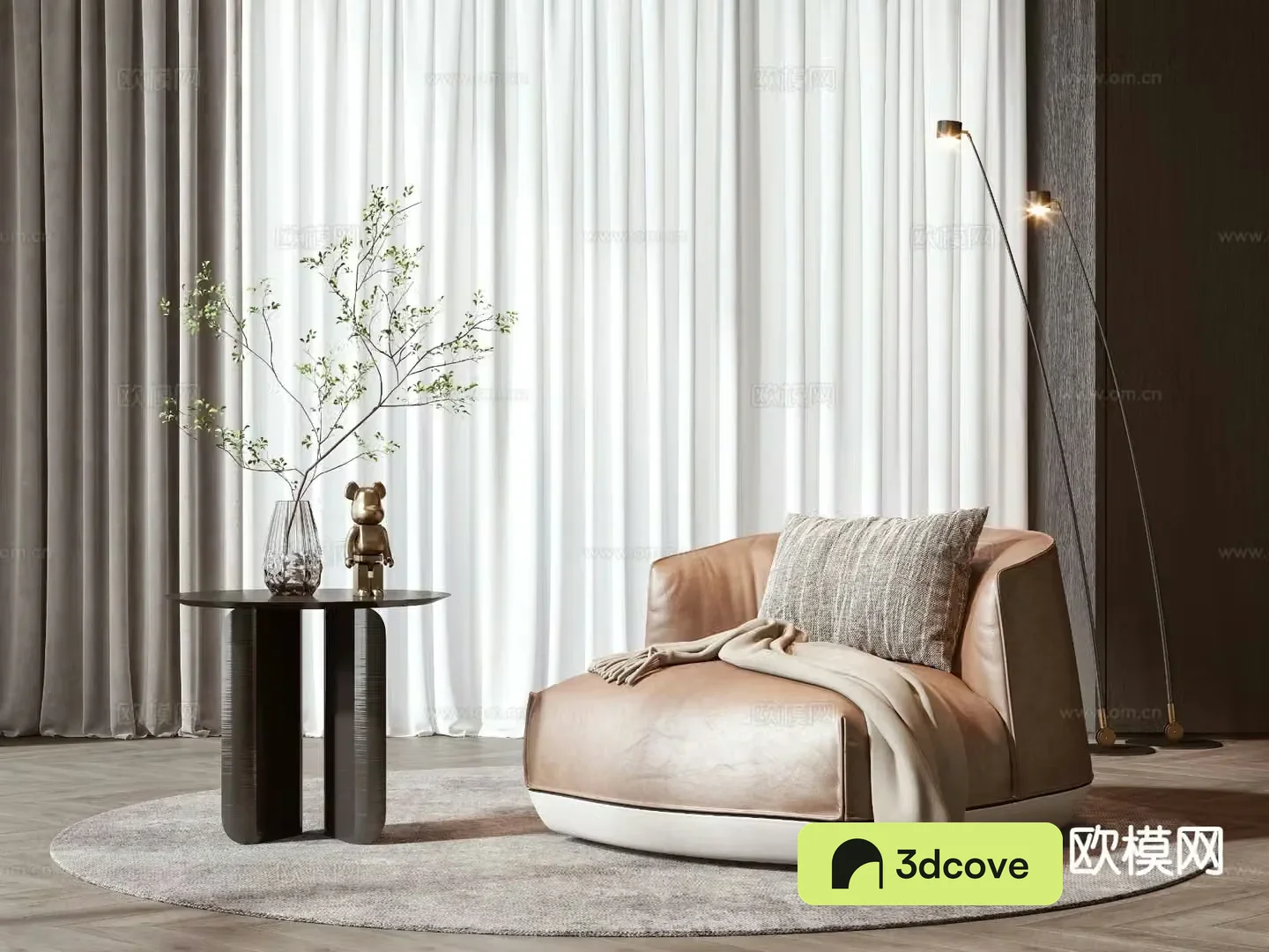 Modern lazy sofa single sofa