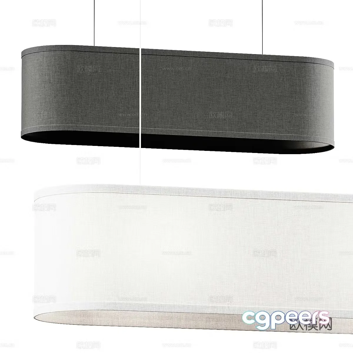 Modern Italian fabric decorative chandelier 3d model