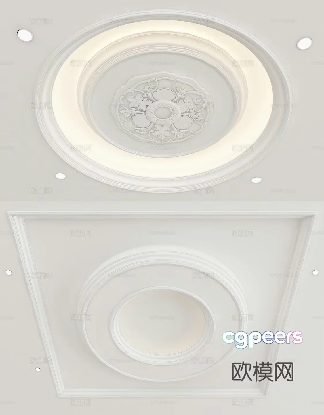 European style ceiling 3D model