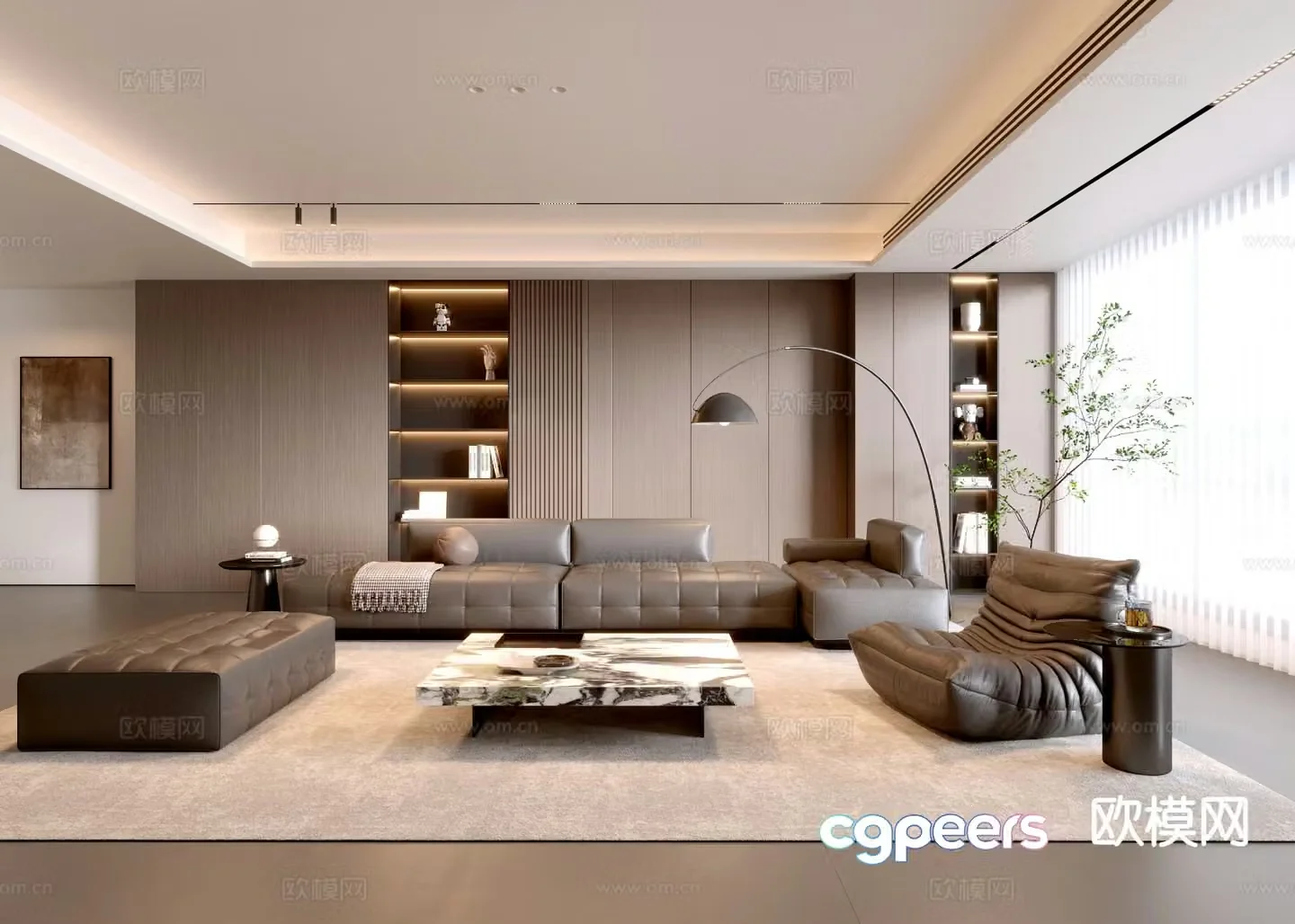 Italian living room 3d model