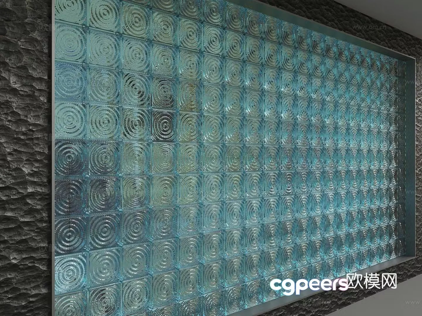 Modern glass partition 3d model