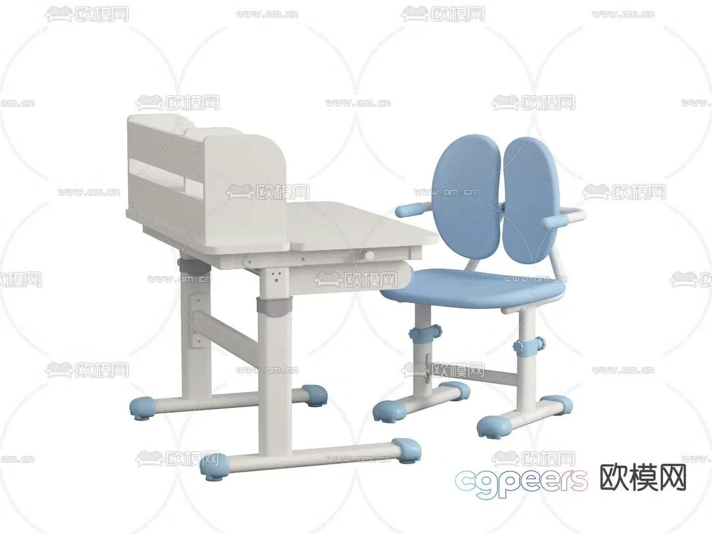 Children’s desk and chair learning desk and chair 3d model