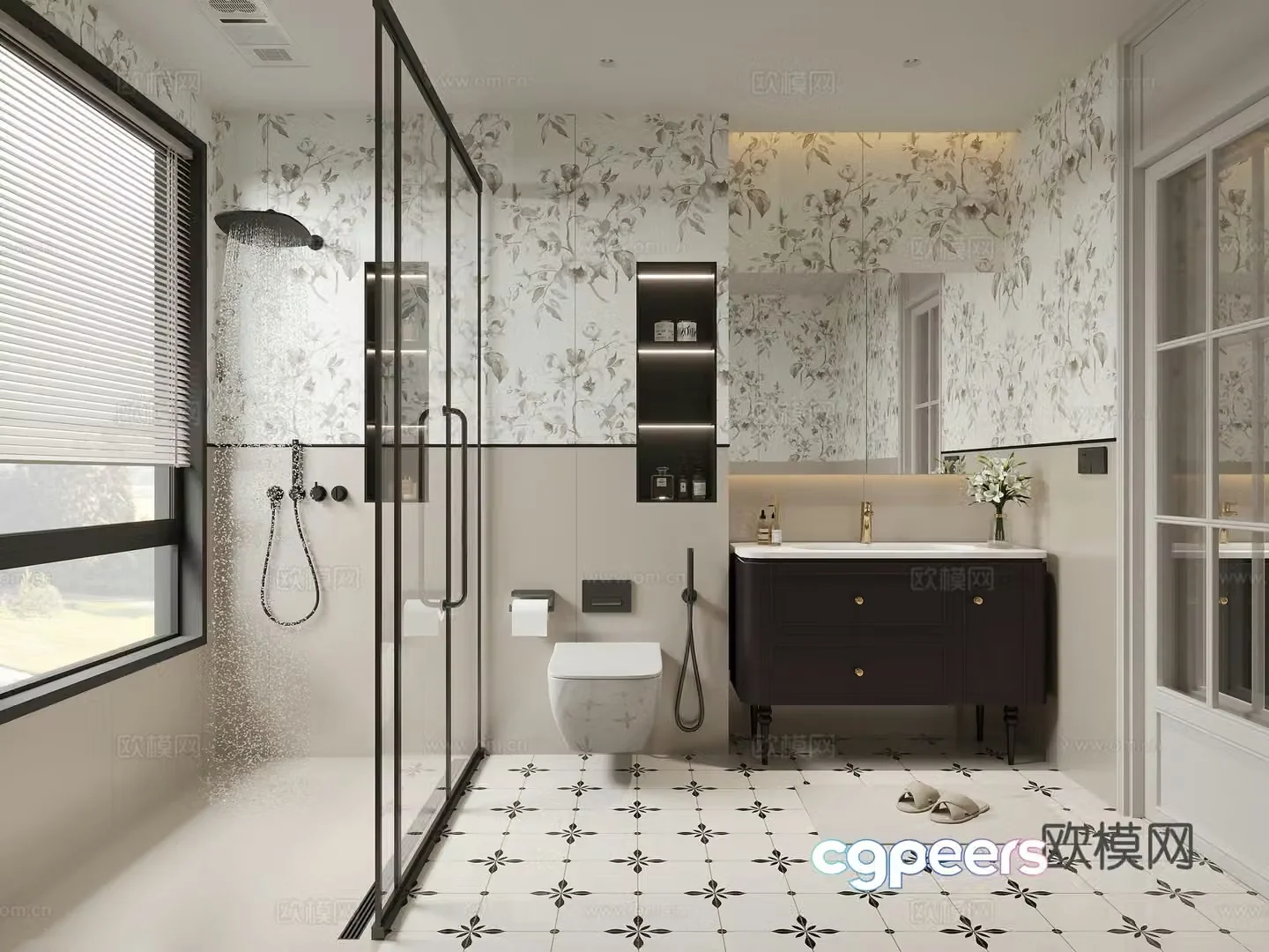 French bathroom 3d model