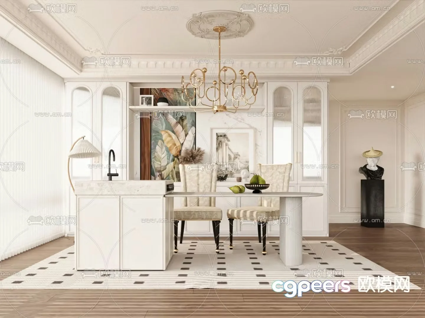 Creamy restaurant 3d model