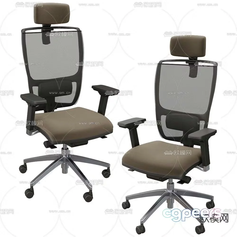 Staff chair office chair swivel chair 3d model