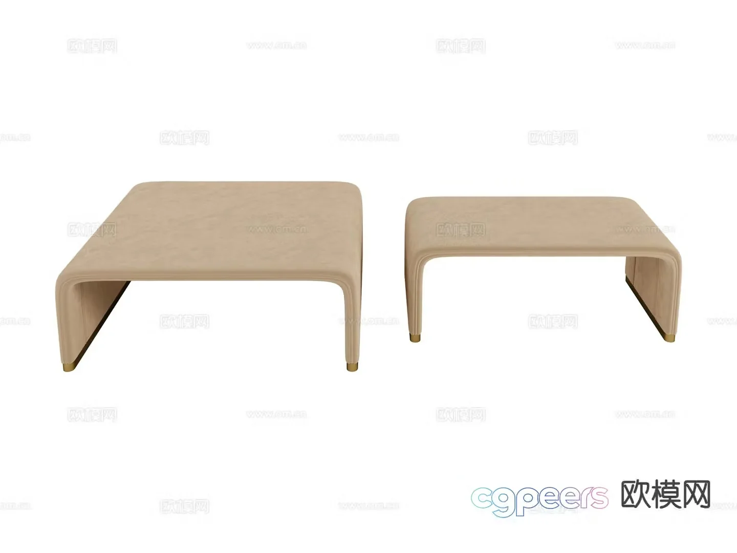 visionnaire wooden coffee table 3d model
