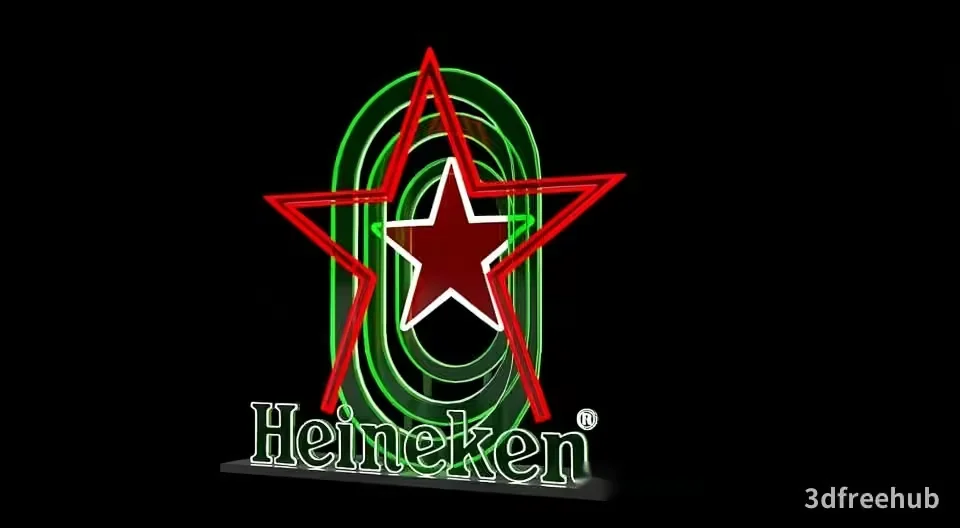 Heineken Star Logo 3D Model – 22992 – VRAY Render