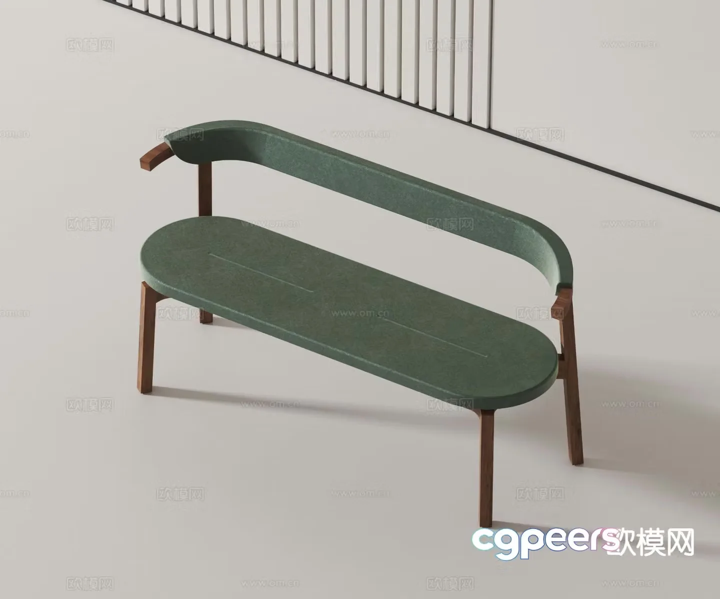 modern bench stool armchair 3d model